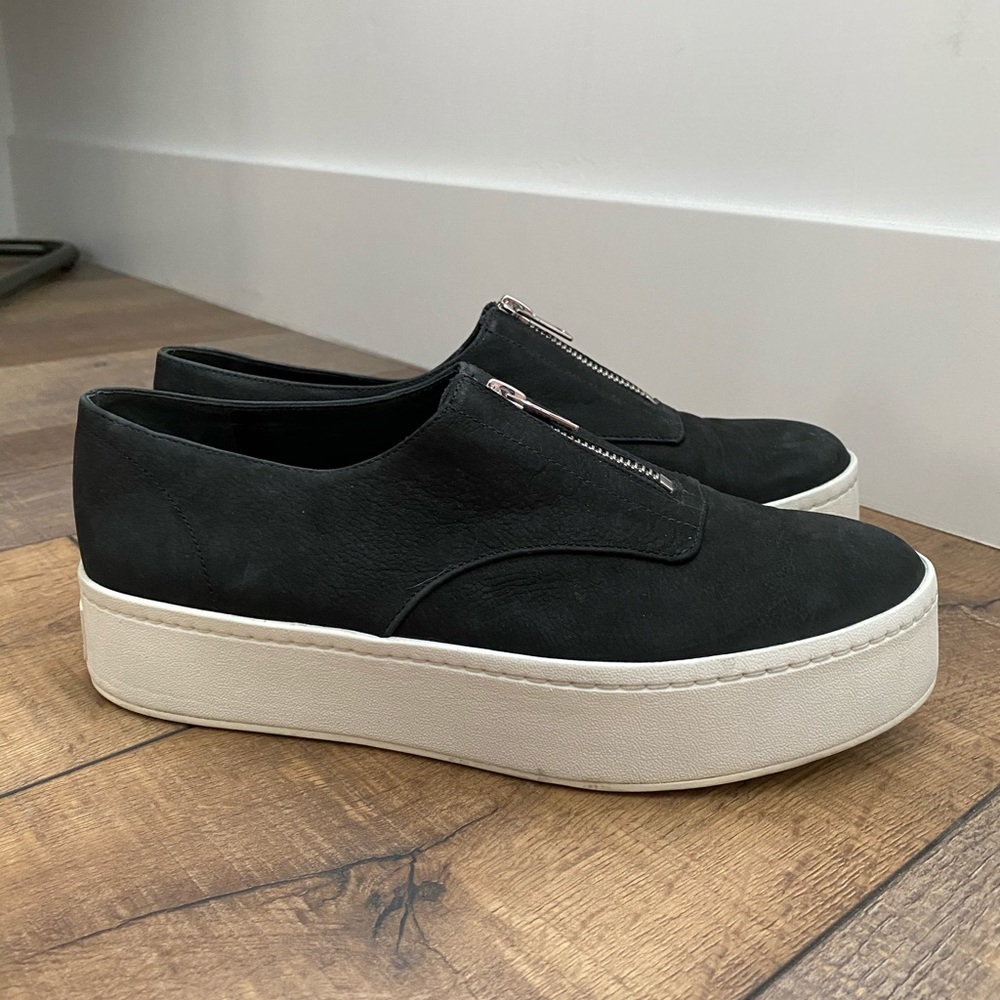 VINCE platform suede sneakers